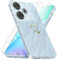 Cover Compatibile con Xiaomi Redmi 13 4G / Poco M6 4G, con 3 Pezzi Vetro Temperato Pellicola Protettiva, Glitter e Antimpronta Custodia, Antigraffio e Morbido Caso - Trasparente