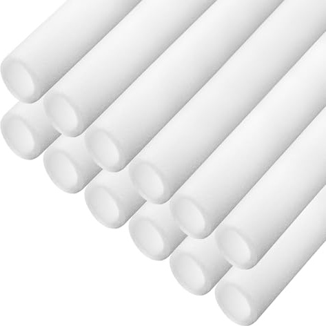 sourcing map Rohrisolierung, Schaumstoffrohr, geteiltes Rohr, 20 mm Innendurchmesser, 40 mm Außendurchmesser, Gefrierschutz für Kupferrohre, Weiß, 12 Stück