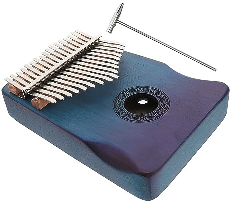 OFFSCH 1satz Chic Kalimba Tasten Daumenklavier Für Anfänger Tragbares Fingerpiano Farbverlaufsblau Mit Zubehör Für Musikliebhaber Und Entspannende Momente
