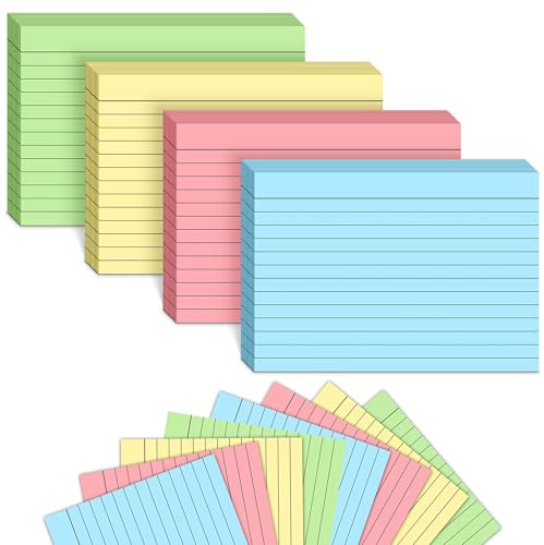Karteikarten Set, 360PCS A6 Linierte Lernkarten in der praktischen Lernbox vokabelkasten Karteikarte