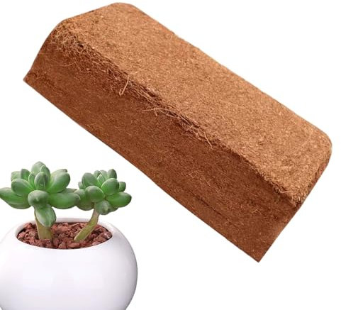 Dottduya Fibra de Coco para Plantas, Fibra de Coco para Plantas - Ladrillo de bonote Turba de Coco Suelo de Coco | Sustrato de cáscara de Fibra de Coco para macetas, Suelo comprimido para jardín para