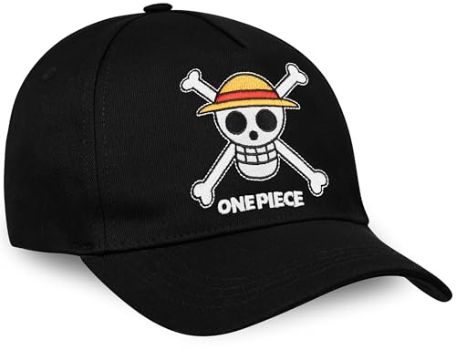 One Piece Cap for Kids Teenagers Peaked Baseball Cap Lightweight Sun Hat Casual Sports Running Hat Adjustable Strap Holiday Essentials Anime Gifts Black