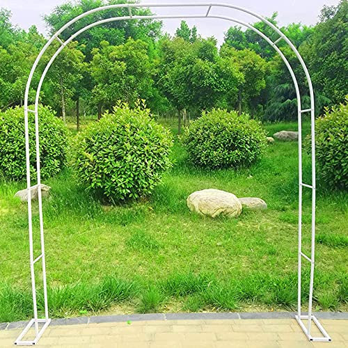 Grande arche de jardin blanche pour diverses plantes grimpantes - Arches métalliques pour jardin, pelouse et arrière-cour - 3,5 x 2,2 m