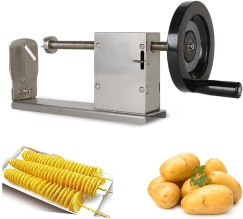 Electric Vegetable Cutter，Manual Potato Chip Tower Machine, Potato Spiral, Tornado Chips French Fries Cutting Machine For Fruit, Potatoes, Cucumber Or Carrots