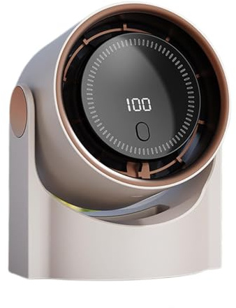 Ventilateur de bureau sans pales | Ventilateur de table portable silencieux à 5 vitesses réglables, accessoires de refroidissement à affichage numérique, fournitures de refroidissement à chargement
