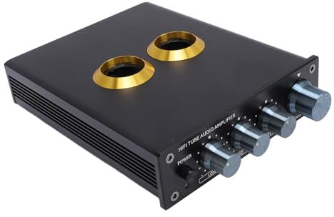 HiFi Tube Phono Preamplifier for Stereo Turntable,Compact Audiophile Preamp with JWM5654 Vacuum Tube, Adjustable EQ, Low Noise Circuit (UK Plug)
