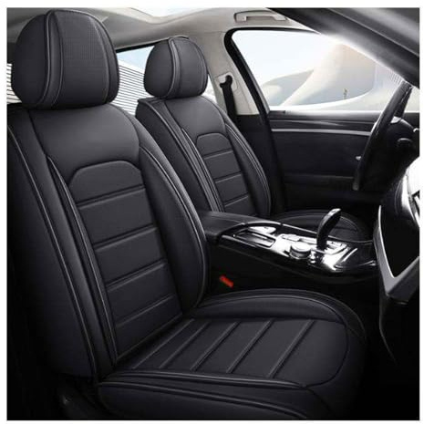 BAITUB Sitzbezüge Auto für V-W ID.4 Leder Autositzbezüge Set Komplettset Autositzschoner Sitzschoner Auto kompatibel mit Seitenairbags