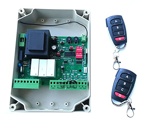 AC 220 Schiebetor Opener Control Board Schiebetor Motor Control Panel Automatische Tor, Tür-Controller nur – Mehr Sicherheit(Kit 2 2 keyfobs)
