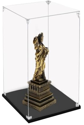 Vetrinetta Espositiva Scatola in Acrilico Trasparente Antipolvere, Teca in Acrilico Alta per Oggetti da Collezione, Vetrina Impilabile, Scatola Espositiva in Acrilico Automontante(20x15x25cm(8x6x10