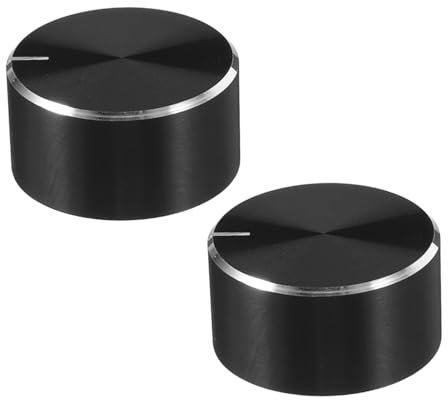 STOBOK 2pcs Adjustable Light Control Knob 6mm Black Potentiometer Rotary Knob Compatible Guitar Volume Control Plastic Replacement for Light Switches