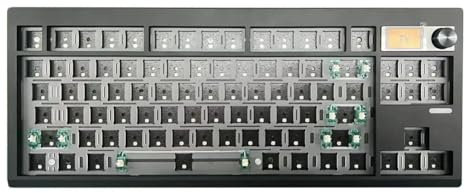 Vocdikficy Kit Tastiera Meccanica GMK87 con Display RGB Retroilluminato Guarnizione Tastiera Gaming Hot Swap Nera