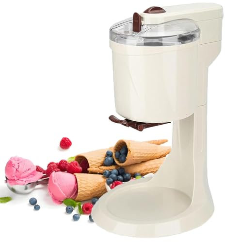HQYMXYGEUR Sorbetière Domestique avec Palette de mélange Amovible,Machine à Desserts Molles,Design Compact et Portable,pour Recettes familiales