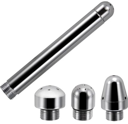 Duschduschset Mit 3 Aluminium-Duschdüsen,Einlauf Dusche Winkel Zauberstab,Einlauf Set Zur Darmreinigung,Enema Dusche Anal Vaginal Dusche,Für Männer Und Frauen Zur Intimreinigung (Silbergrau) | Einlauf Set Zur Darmreinigung,Enema Dusche Anal Vaginal Dusche,Für Männer Und Frauen Zur Intimreinigung (Silbergrau)