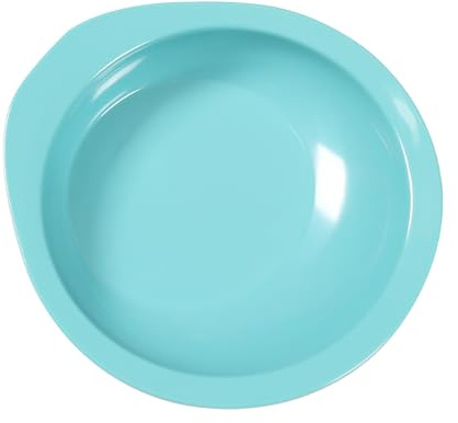 Assiettes Adaptatives En Mélamine À Rebord Incliné Et Antidérapantes Avec Paroi Surélevée Pour Personnes Âgées, Handicapées, Arthritiques De Manger Seul (Bol)