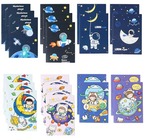 Aurafly 20 Pezzi Mini Quaderno(8 x 12 cm) Taccuino Tascabile Block Notes Tascabile Piccolo per Bambini per Scuola, Fare una Lista, Promemoria Quotidiani-B