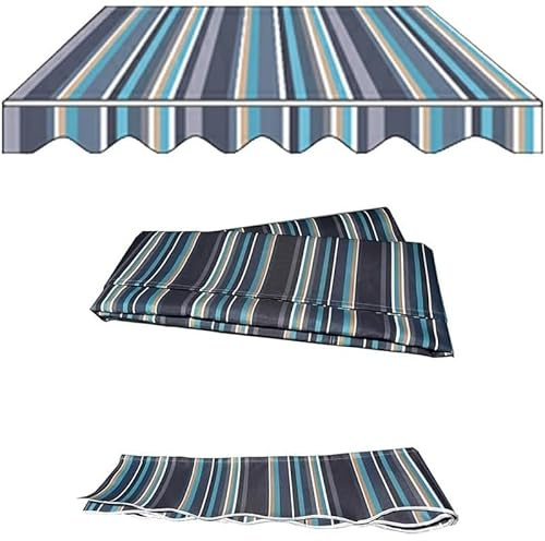 Replacement Canopy Fabric for Outdoor Sun Shade 2.0x1.5m 3.0x1.5m 4.0x1.5m Garden Patio Umbrella Cover Waterproof Blue Canopy (2.5x2.0m/8.2x6.5ft)