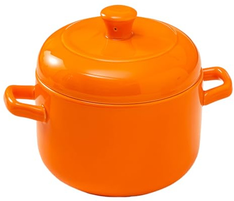 Jaamyears Kleine Zwiebel-Suppenschüsseln, 500 ml, einfarbig, Suppentasse mit Griffen und Deckel, Keramik-Suppentöpfe, ofenfest