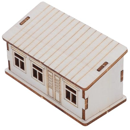 ARTIBETTER Holzmodell Bausatz Kleines Holzhaus DIY Bausatz Holzhaus zum Bemalen Kleine Miniatur als Tischdeko Weihnachtsdeko Miniatur für Bastler und Wohnkultur
