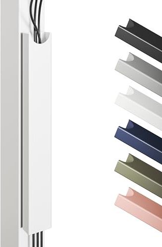 Magnetisk kabelhantering – Kabelkanal i rostfritt stål med magnetfäste – Organisation på och under skrivbordet – Kabelorganisatör från Desktronic