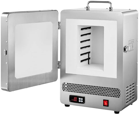 VEVOR Forno di Fusione Elettrico, 1650 W Forno Elettrico Digitale con Temperatura Massima 1200 ℃, per Fusione a Cera Persa, Argilla Fai da Te, Ricottura dei Metalli, Cottura della Ceramica