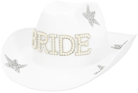 Boland 01458 - Cowboyhut Bride mit Stern, Western Hut für Mottoparty oder Karneval, Zubehör für Faschingskostüme und JGA