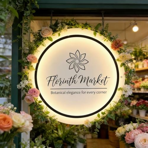 BUIZZEUOIV Custom Business Logo Sign, Custom Acrylic Logo Sign Customizable, Personalized 3D Acrylic Backlit Illuminated Wall, Led Light Up Signage for Beauty Office Skin Hair Nail Studio Corporate Gift