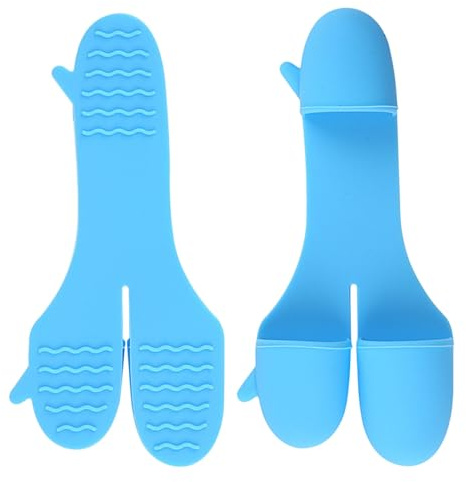 Lunaobrik Guantes de Horno con Dedos | Guantes antiquemaduras de Dedos de Silicona para ollas – de Cocina Resistentes al Calor y mittoni de Horno | para cocinar Parrilla, Barbacoa, microondas