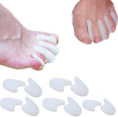 Mcvcoyh Gel Toe Spacer, 10 Pack Gel Toe Spreader, Relieves Bunion, Corn, Callus Pain Gel Straighteners Align Toes and Prevent for Overlapping, Hallux Valgus, Diabetic Feet for Men and Women