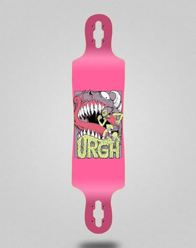 Urgh Skate Skateboard Longboard Deck 40x9 Drop Monster Pink