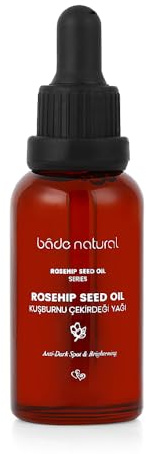 Bade Natural Cold-Pressed Rosehip Seed Oil – 100% Pure & Natural Face Oil for Dark Spots, Uneven Tone & Anti-Aging – Vitamin A & C Rich Facial Serum – Lightweight & Non-Greasy Moisturizer – 1 Fl Oz