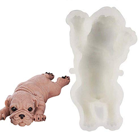 3D Shar Pei Hund Silikonformen Zum Backen, Schokoladenmousse-Kuchenform in Hundeform, DIY-Kuchenform, Silikonseifen-Bastelformen