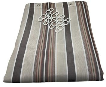 GCARREDOCASA Tende Da Sole Per Balconi 150x250cm - Fissaggio ad Anelli - MARRONE - Tenda da Sole Per Esterno Tessuto Resistente con Anelli Lavabile a Caduta,Telo Ombreggiante Occhiellato Righe Africa