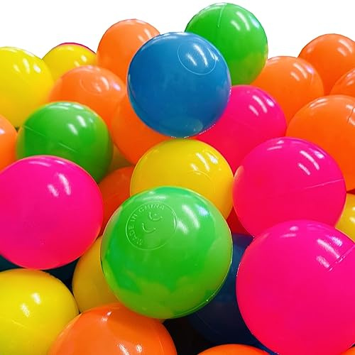 TikTakToo Lot de 500 balles colorées en plastique pour piscine à balles Ø 7 cm