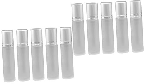 FRCOLOR 2 Sets 10 Ml Rollflaschen für Ätherische Öle Milchglas Rollflaschen für Parfüm 5 Stück