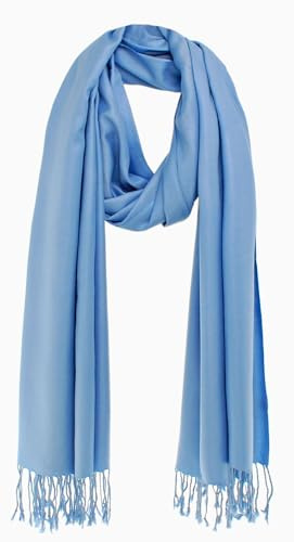 Bovari Pashmina Schal Damen aus Premium Viskose in XL Größe | Klassischer Pashmina, Weich wie Kaschmir, Glänzend wie Seide, Luxuriöse Optik, Ganzjahresschal, Damenschal XL 200 x 70 cm