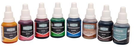 BrandNewCake® Airbrush Lebensmittelfarben Set - 8x20ml - Essbare Farben für Kuchen und Torten - Perfekt für Tortendekoration