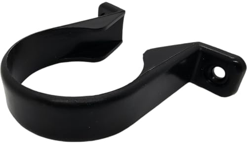 Duraplast UK™ Black Universal Waste Pipe Clip 40mm for Solvent or Pushfit Pipe | Secure & Durable PVC Bracket for Waste Pipe Support | Pack of 10 | for Plumbing & Bathrooms | Easy Installation