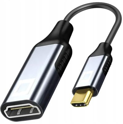 Co2 USB-C auf HDMI 2.0 Adapter 4K/60Hz, 2K/240Hz, Full HD, Plug & Play, Dynamic HDR, Einwegkabel, Aluminium Space Grau, MHL, Kompatibel mit iPhone, MacBook, iPad Pro, Samsung (4K)