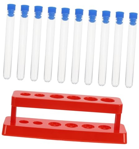 ULTECHNOVO Reagenzglasständer Satz aus Kunststoff 6 Löcher Wiederverwendbar und Abwaschbar für Labor und Wissenschaftliche Experimente Schlauchhalter für Wand