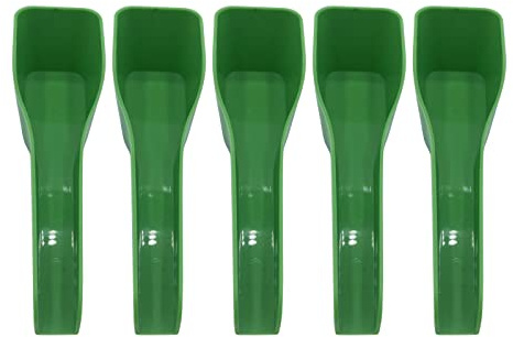 KANGQL Bird Feeder Feeding Spoon, 5Pcs 4.7 Parrot Plastic Feeding Spoon Chicken Feed Scoop Food Water Hand Feeder Spoons for Peony Cockatiel Bird Cage