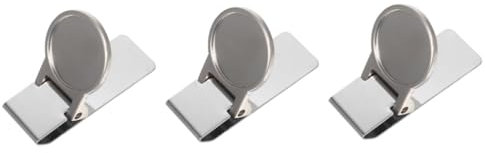 Lurrose 3St rostfreie Geldklammer Sicherheitsclip Geldscheinklammer vorne zettelhalter money clip minimalistisches Portemonnaie Klammer fürs Büro Clip zur Geldaufbewahrung Rostfreier Stahl