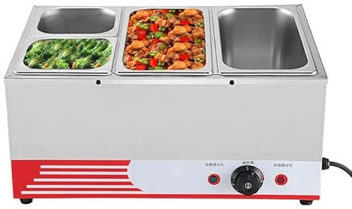 Scaldavivande Commerciale, Stazione per Zuppa Elettrica da Tavolo A Vapore da 1500 W, Calore Regolabile, per Catering, Ristorante,50x35x35cm-b