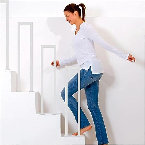 KEHSF Handlauf für Treppengeländer, Handlauf aus Schmiedeeisen für den Innen- und Außenbereich, für Treppen, Villen, Gärten und Dachböden, Stützstange, kann 200 kg tragen