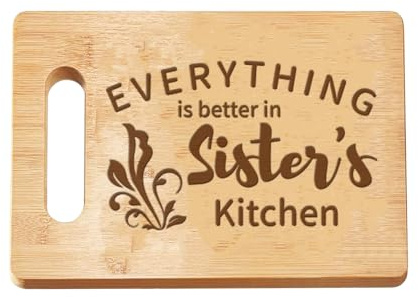 FREEBLOSS Wood Cutting Board Engraved Wooden Cutting Board Engraved Kitchen Cutting Board Gift for Sisters Custom Cutting Board Personalized Wooden Cutting Board Custom Cutting Boards Wood Engraved