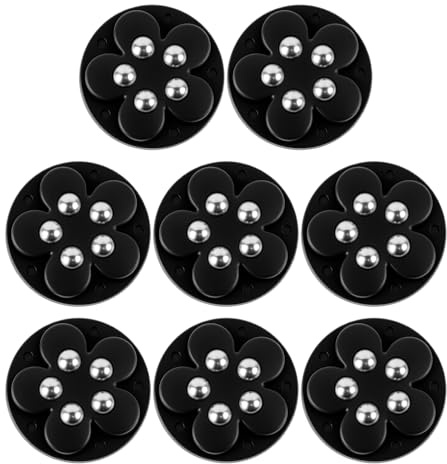 kiptyg 8 Pièces Roulettes pour Meubles Lourds 150kg Mini Roulettes Pivotantes 360°Universelles Auto-Adhésives Plates Robustes en Acier,Charge Lourde pour Meuble/Appareil Ménager