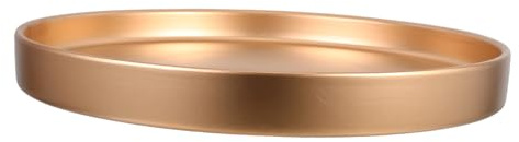 YARNOW Vassoio Rotondo in Ceramica Oro da 30cm per Vaso da Pianta, Piattino Elegante per Raccolta Acqua e Decorazione Raffinata in Casa