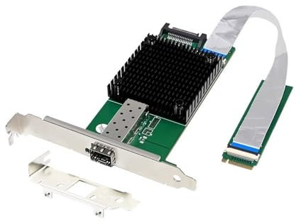 MHADBKH Tarjeta Ethernet PCIe JL82599en Chipset 10GBE SFP+ PCIEXPress 2.0 Tarjeta Red Fibra Óptica Velocidad Rápida