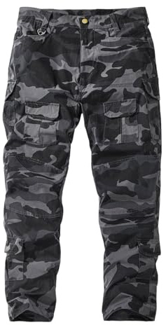 Duohropke Cargohose Herren Camouflage Freizeithose Tactical Arbeitshose mit Tachen Elastische Taille Jogginghose Bundeswehr Hose Militär Kleidung Tarnhose Kampfshorts Paintball Kleidung