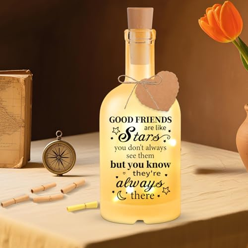 Szhhrxi Friend Bottle Lights, Bestie Gifts Night Light, Home Decoration with Cork, Friendship Gifts for Christmas, Wedding, Birthday, Going Away, ON/OFF Modes