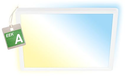 BRILONER - Pannello LED da soffitto CCT, ultrapiatto, classe energetica A, durata 50.000 h, dimmerabile con telecomando, retroilluminazione, 29x29x3 cm, Bianco